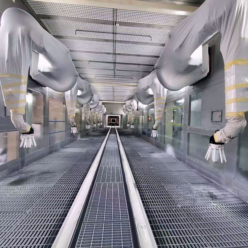 Automatická robotická striekacia kabína