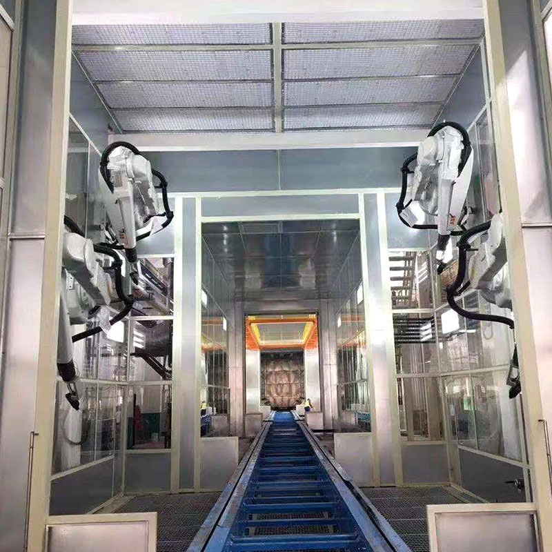 Automatická robotická striekacia kabína