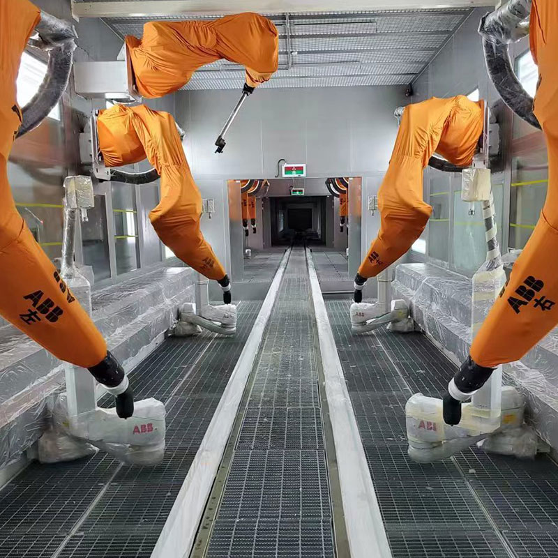 Automatická robotická striekacia kabína